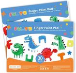 Funto Finger Paint Pad for Kids, 60 sheets total, 12”x16'', 2-Pack, Toddler Painting Supplies, Tempera Paint Pad for Kids, Art Paper for Finger Painting, Drawing & Art Supplies