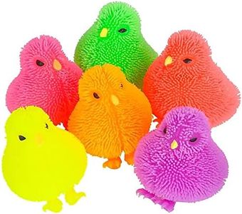 ArtCreativity 3 Inch Chicken Puffer Toys for Kids (Pack of 12) Chick Surprise Toys for Filling Easter Eggs, Easter Party Favors, Egg Hunt Supplies, Stress Relief Toys for Kids, Assorted Neon Colors