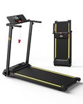 UREVO Treadmills for Home Foldable with 12 HIIT Modes, 1-10 KM/H Walking Pad Running Machine, Compact Portable Folding Treadmill with LCD Display, Full Exercise - Aerobic and Anaerobic Balance