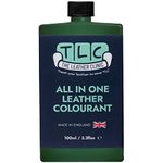 The Leather Clinic All in One Leather Colourant | Self Seal Leather Dye Repair Paint | Recolour Furniture, Sofas, Car Seats (Dark Green, 100ml)