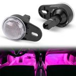 POPMOTORZ Pink Purple LED Interior Courtesy Light Footwell Lights Under Dashboard Courtesy Floor Lamp for Dodge RAM,Durango,Nitro, Jeep Wrangler,Liberty,Grand Cherokee Under Dash Lighting 2 Pcs