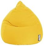 Gouchee Home Easy Collection Bean Bag Chair for Kids and Adults - Gold - Beanbag Couch for Indoor Living Spaces - Cozy Chair, Stylish, and Comfy Lazy Sofa Chair for Reading, Gaming, and More