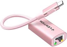 LENTION USB C to Ethernet Adapter, RJ45 to Type C Gigabit Network Wired LAN Converter Compatible 2023-2016 MacBook Pro 13/15/16, New iPad Pro/Mac Air/Surface, Chromebook, More (CU604, Rose Gold)