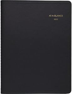 AT-A-GLANCE 2022 Weekly Appointment Book & Planner by, 8-1/4" x 11", Large, Black (7095005)