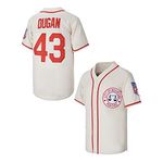 Jimmy Dugan 43 City of Rockford Peaches A League of Their Own Movie Men's Baseball Jersey Stitched Size L