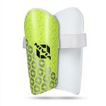 Nivia Wisdom - 2018 Plastic Shin Guard for Youth (Medium, Green | for Football Games Matches, Training | Light Weight & Breathable