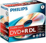 Philips DVD+R DR8S8J05C - DVD+R DL 8.5 GB, 240 min, Speed 8X(Packaging May Vary)