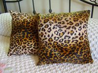 CottonFry Ultra Soft Plush Faux Fur Tie Dye Decorative Throw Pillow Cushion Covers Square 16 X 16 Inches (Brown Leopard, 4)