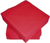 Red Disposable Napkins 40cm Linen Feel Luxury Airlaid Paper Pack of 50