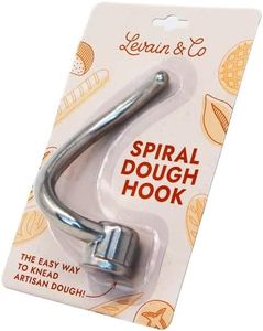 Levain & Co Spiral Dough Hook compatible with KitchenAid Artisan/Classic Stand Mixer - Professional 100% Stainless Steel Attachment - Fits Kenwood, AEG, Sunbeam 4.5 & 5qt Tilt-Head Models - Knead Artisan Bread, Pizza & Bagel Dough