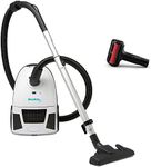 Simplicity Vacuums Jill Compact Canister Vacuum Cleaner with Pet Tool Fur Remover, Bagged Vacuum with Certified HEPA Filtration for Hard Floors and Rugs, Stair Vacuum