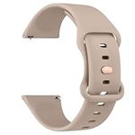 Straps Compatible for Samsung Galaxy Watch 3 41mm 42mm/Samsung Galaxy Watch Active 2 40mm 44mm/Samsung Gear Sport, 20mm Soft Watch Replacement for Samsung Galaxy Watch 3 41mm (20mm, Milktea)