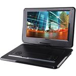 Sylvania 15.6" Swivel Screen Portable DVD Player with USB & SD Card Slot & Rechargeable Battery - SDVD1566, Black