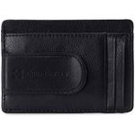 Alpine Swiss RFID Dermot Money Clip Front Pocket Wallet For Men Leather Comes in a Gift Box Black