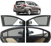 Autofact Half Magnetic Window Sunshades/Curtains for Toyota Innova New Crysta (Set of 6pc, Black)