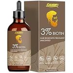 SALUBRITO Hair Growth Oil with Biotin, Glycerin, Squalane, Polygonum Multiflorum Oil, Ginger Oil, Regrowth Serum Oil for Hair Loss, Great for Men & Women Thinning Hair, 120ML - Two Months Supply