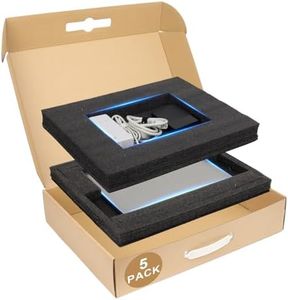 DERZIFUN Laptop Shipping Boxes with Foam, Set of 5, Medium Cardboard Mailer Boxes, Packaging Boxes for 10"-17" Laptop, Tablet PC