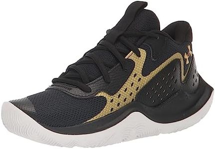 Under Armour Unisex Grade School Jet '23, (002) Black/Black/Metallic Gold, 4.5, US