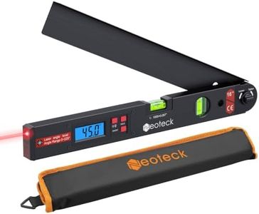 Neoteck 225° Aluminum Digital Angle Finder with Laser (Class 2 Laser,<1mW),400mm Angle Ruler Protractor with Bubble Level,LCD Display for Woodwork,Construction,Tile Installation,Picture Hanging-Black