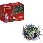 The Christmas Workshop 76110 400 Multi-Coloured LED Chaser Christmas Lights / Indoor or Outdoor Fairy Lights / 27.9 Metres / 8 Light Modes / Great For Christmas, Weddings & Gardens