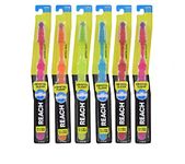 REACH Crystal Clean Firm Adult Toothbrush with Anti Bacterial Cap , 1 ea - Blue (Pack of 6)