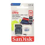 SanDisk Ultra MicroSDHC 32GB UHS-I Class 10 Memory Card with Adapter (Upto 80mbps Speed)