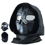 Guayma Airsoft Paintball Mask Tactical Full Face Cyberpunk Mask with Balaclava Headgear for CS Halloween Cosplay Costume Movie Props