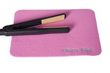 Extreme Heat Protection Safety Flat Mat for GHD Hair Straighteners and Tongs etc (Pink)