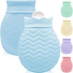 320ML Small Hot Water Bottle with Cover - Mini Silicone Water Bottles Bags with Removable Sleeve for Warmth, Waist, Back, Neck, Shoulders Pain Relief,Gift for Kids & Women & Girls