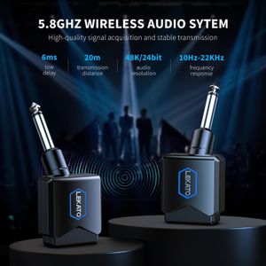 LEKATO 5.8GHz Wireless Guitar System – Audio Transmitter & Receiver