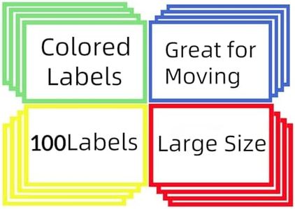 6" x 4" Large Moving Labels for Boxes, Packing Supplies for Moving Color Coded Blank Labels Stickers for Home Organization Projects, Kitchen, Storage Bins.