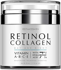 EnaSkin Retinol Cream for Wrinkles: Face Collagen Cream for Tightening Skin - Anti Aging Facial Moisturizer Day and Night for Women and Men 1.7 Fl OZ, Light Grey
