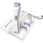 Remington Smooth and Silky Cordless Women's Wet and Dry Bikini Trimmer with 2 Comfort Combs and Beauty Bag, BKT4000, White/Purple