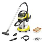 Kärcher 1.628-378.0, WD 6 P Premium Wet & Dry Vacuum Cleaner, Yellow, 1300 W, 30 liters