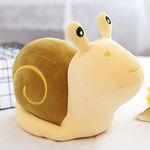 OUKEYI 14.9 Inches Cute Cartoon Snail Doll Plush Toy Children?s Birthday Gift Big Snail Pillow Doll (yellow)