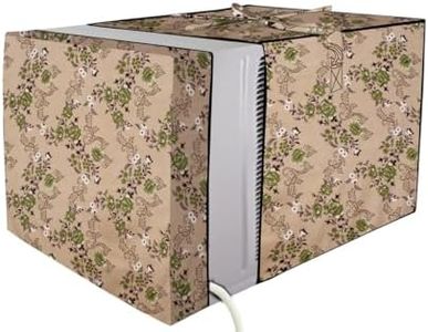 Stylista Window ac Cover Suitable for Voltas 1.5 Ton 185V Vertis Elite, Floral Pattern Beige Color Elastic fit Cover for Front and Rear of Window Ac