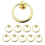 Mgoodoo 10Pcs Knobs for Kitchen Cabinet Cupboard Drawer Ring Knob Furniture Hardware Gold Farmhouse Nordic Simple Style