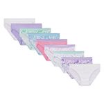 Fruit of the Loom girls Fruit Loom Cotton Bikini Style Underwear, 9 Pack - Cotton Assortment, 14 US