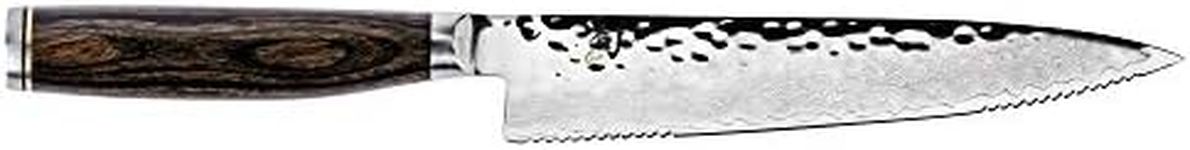 Shun Kai Premier Serrated Utility Kitchen Knife 16.5cm, Stainless Steel, TDM0722