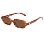 VANLINKER Retro Rectangle Polarized Sunglasses for Women Men Small 90s Style Vintage Trendy Narrow Rectangular Frame VL9813, C3-tortoiseshell, Medium