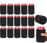 Taicols 15 Pack Can Cooler Sleeve, Beer Coke Soda Can Sleeve Cup Insulator HTV Customize Sleeve Beverage Bottle Sleeve Insulator Can Cooler Sleeve Reusable Can