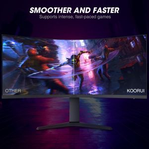 KOORUI 34" Curved Gaming Monitor – UltraWide LED Display