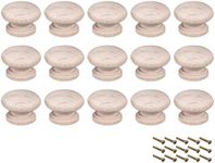 uxcell Round Wood Knobs,15Pcs 35mm 