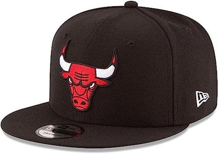 New Era NBA Black 9FIFTY Adjustable Snapback Hat Cap One Size Fits All (as1, Alpha, one_Size, Chicago Bulls Black)