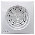 Envirovent SIL100 Silent-100 Axial Silent Extractor Fan Axial 100 mm / 4 Inch Timer Model (White)