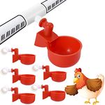 Cocoyeye 8 Pack Chicken Waterer- Automatic Chicken Water Cups with PVC tee Fitting, Poultry Waterer Feeder System for Ducks, Goose, Quail, Birds