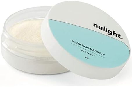 Nulight Dentifricio in Polvere per Sbiancamento Denti Professionale Senza Fluoro per Gengive e Denti Bianchi Sensibili Made in Italy Vegano Bambini e Adulti 50g (1)