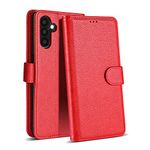 Case Collection for Samsung Galaxy A34 5G Phone Case - Premium Leather Folio Flip Cover | RFID-Technology | Kickstand | Money and Card Holder Wallet | Compatible with Samsung A34 5G Case Red