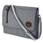 Storite 11 Inch Canvas Sling Cross Body Travel Office Business Satchel Messenger One Side Shoulder Bag for Men & Women (Grey,34cm x 7.5cm x 28cm)