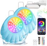 LOFTEK Smart Submersible LED Pool Lights, 20W RGB Music Sync Remote APP Controlled, Dimmable Underwater Lights, Timer, IP68 Waterproof for Inground & Aboveground Pool, Hot tub, Shower, Party, Blue